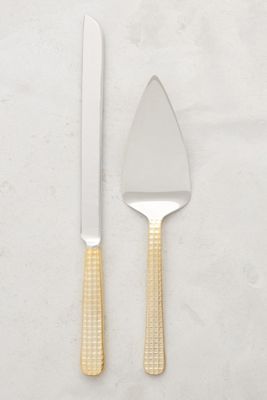 Manhattan Gold Cake Servers, Set of 2
