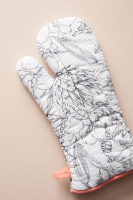 Sketched Songbird Oven Mitt