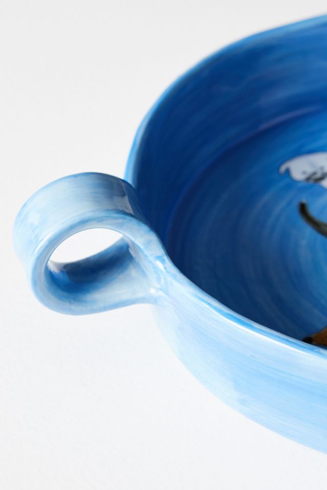 Painted Pup Pie Dish #1