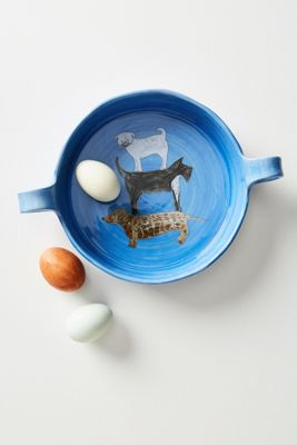 Painted Pup Pie Dish