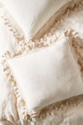 Tasseled Linen Euro Sham