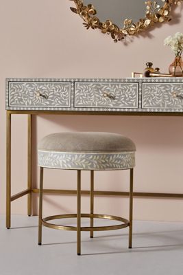 Scroll Vine Inlay Stool