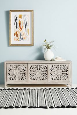 Handcarved Lombok Media Console
