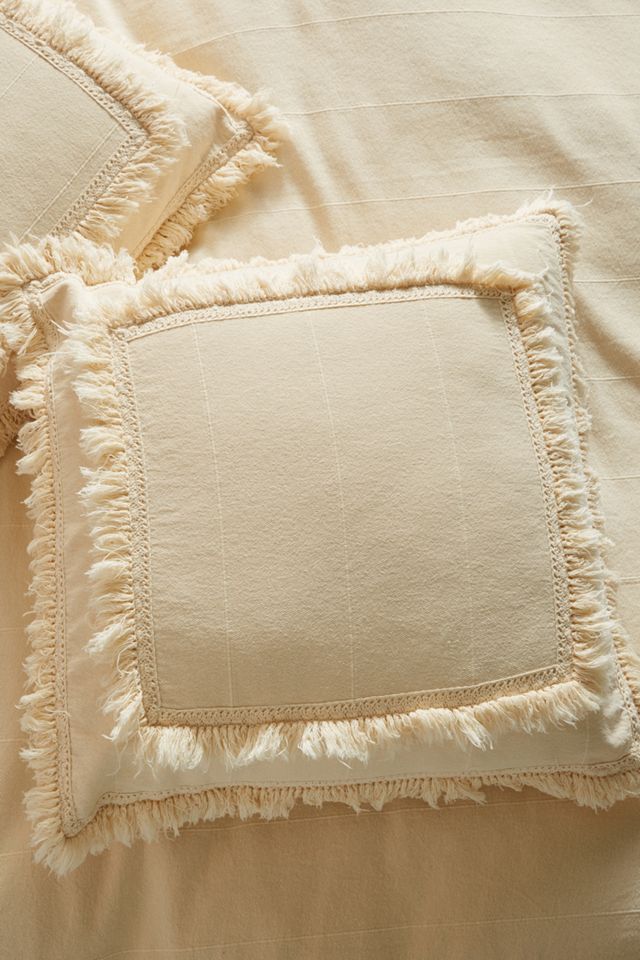 Fringed Matelasse Euro Sham