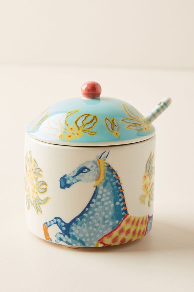 Paige Gemmel Eastern Animal Sugar Pot & Spoon Set #1