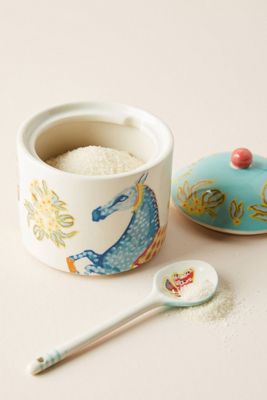 Paige Gemmel Eastern Animal Sugar Pot & Spoon Set