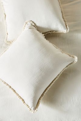 Linen Salvage et Cie Velvet Ruffle Euro Sham