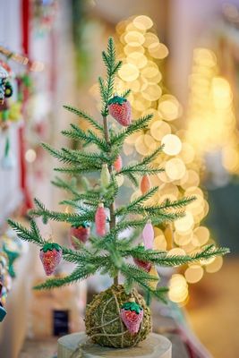 Moss Ball Faux Tree + Ornament Bundle