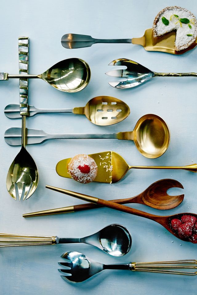 Gold-Tipped Serving Spoons #1