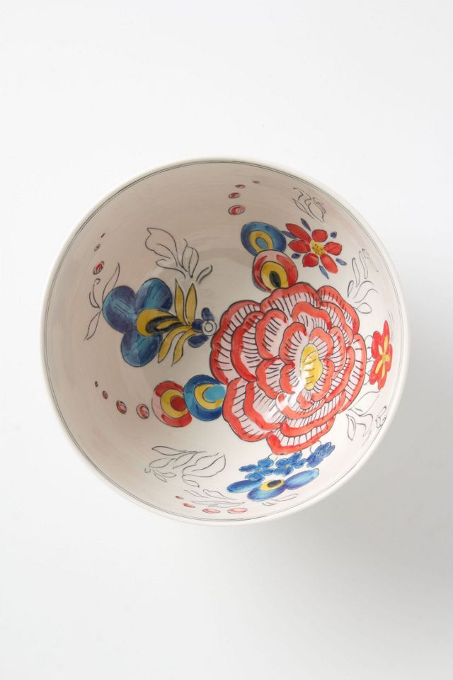 Peony Portrait Serving Bowl #3