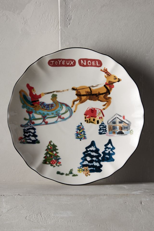 Parisian Holiday Dessert Plate #1