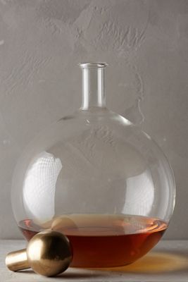 Brass-Capped Decanter