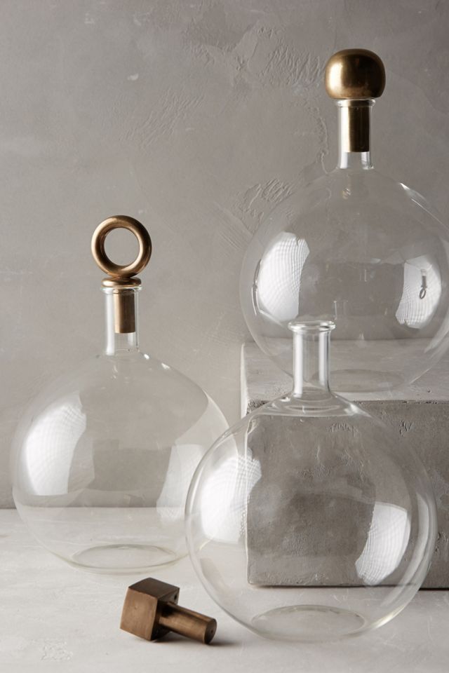 Brass-Capped Decanter #1