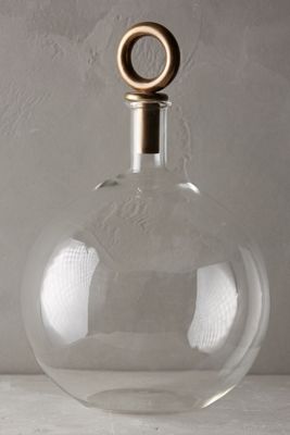 Brass-Capped Decanter