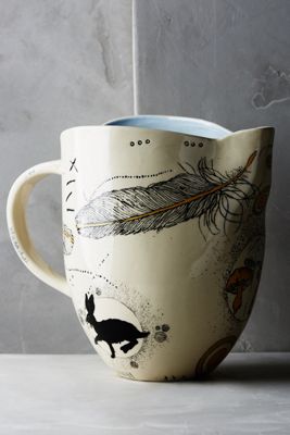 Sketched Silhouette Pitcher