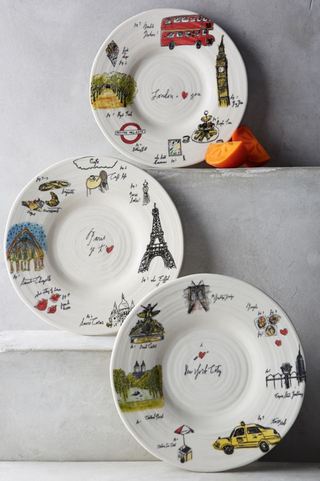 City Vignette Canape Plate #1