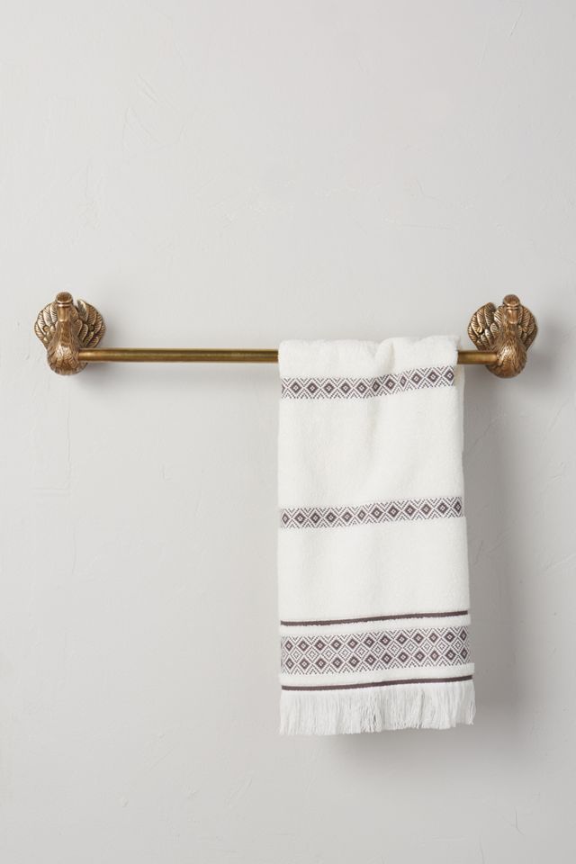 Brass Birdbath Towel Bar #2