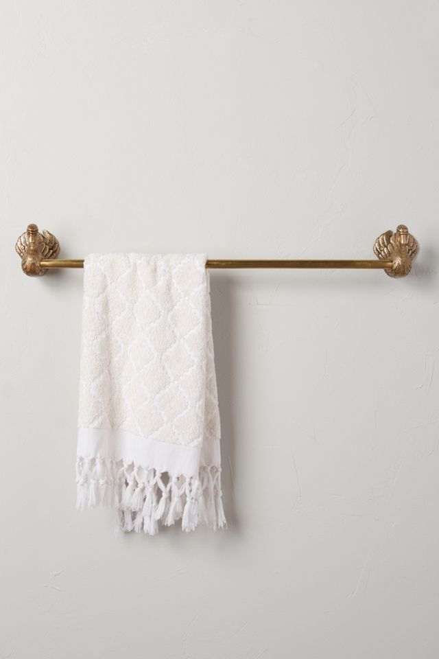 Brass Birdbath Towel Bar #3