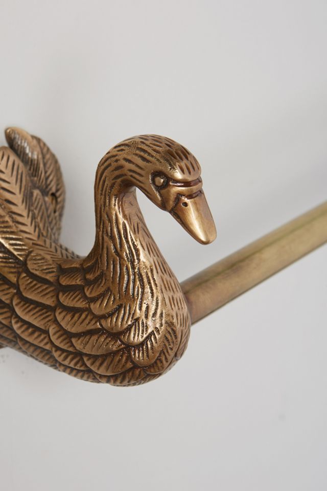 Brass Birdbath Towel Bar #4