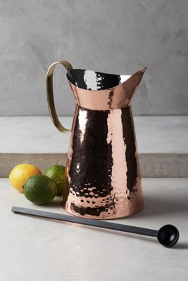 Hammered Lyric Pitcher & Spoon Set