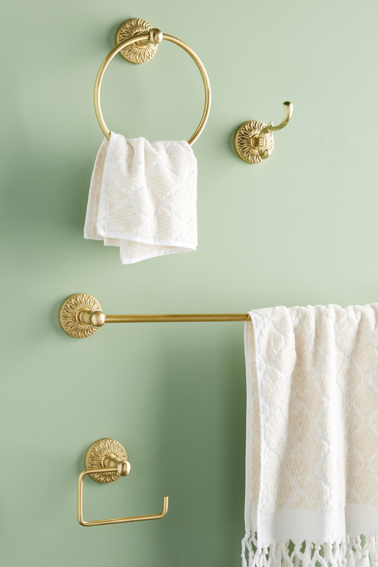 Floral Imprint Towel Hook