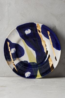 Gold Accent Dessert Plate