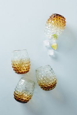 Textured Stemless Wine Glass Set