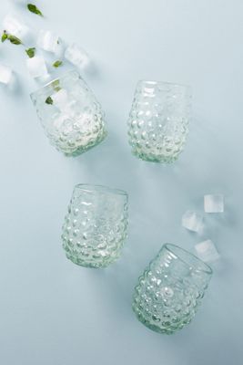 Textured Stemless Wine Glass Set