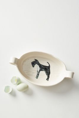 Painted Pup Gratin Dish