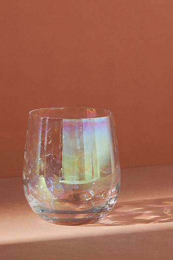 Iridescent Stemless Wine Glasses, Set of 4