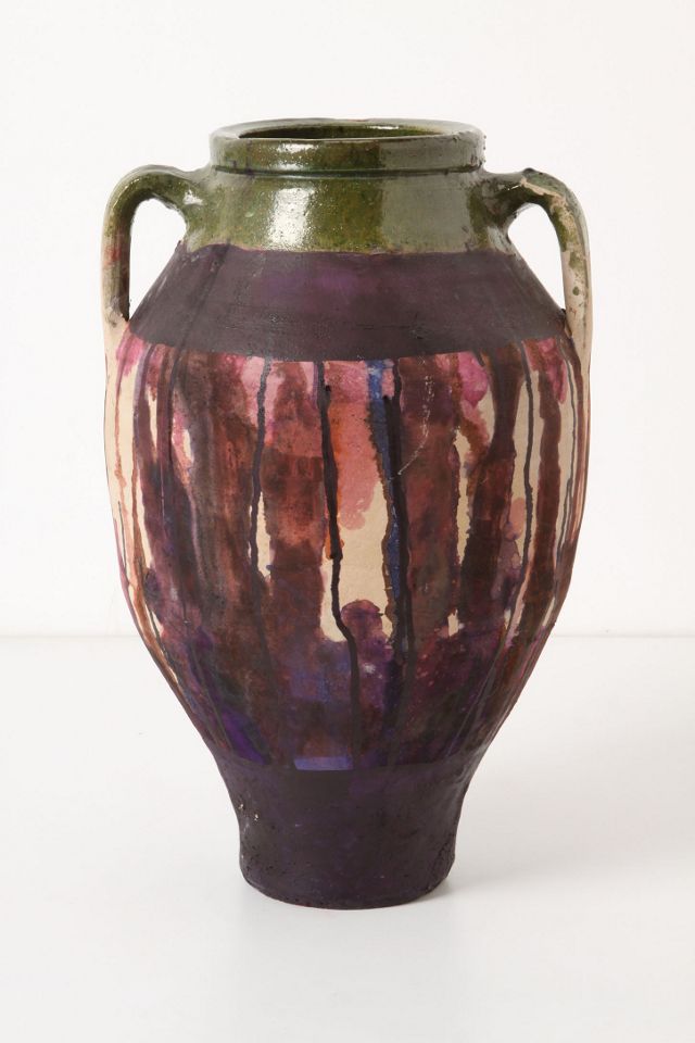 Dripped Olea Pot, Plum #1