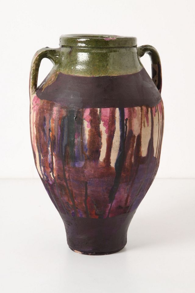 Dripped Olea Pot, Plum #2