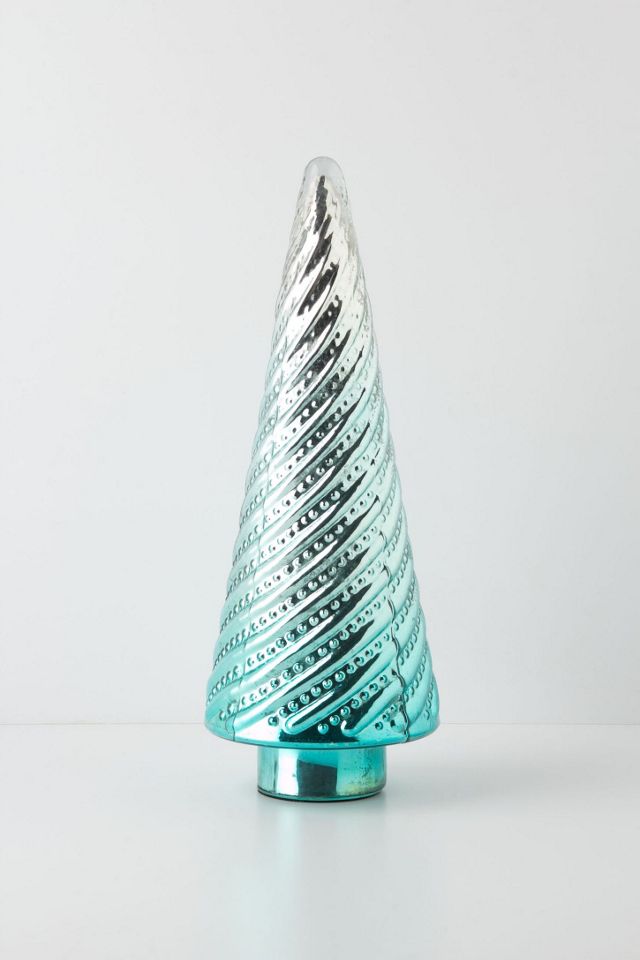 Antique Turquoise Glass Tree