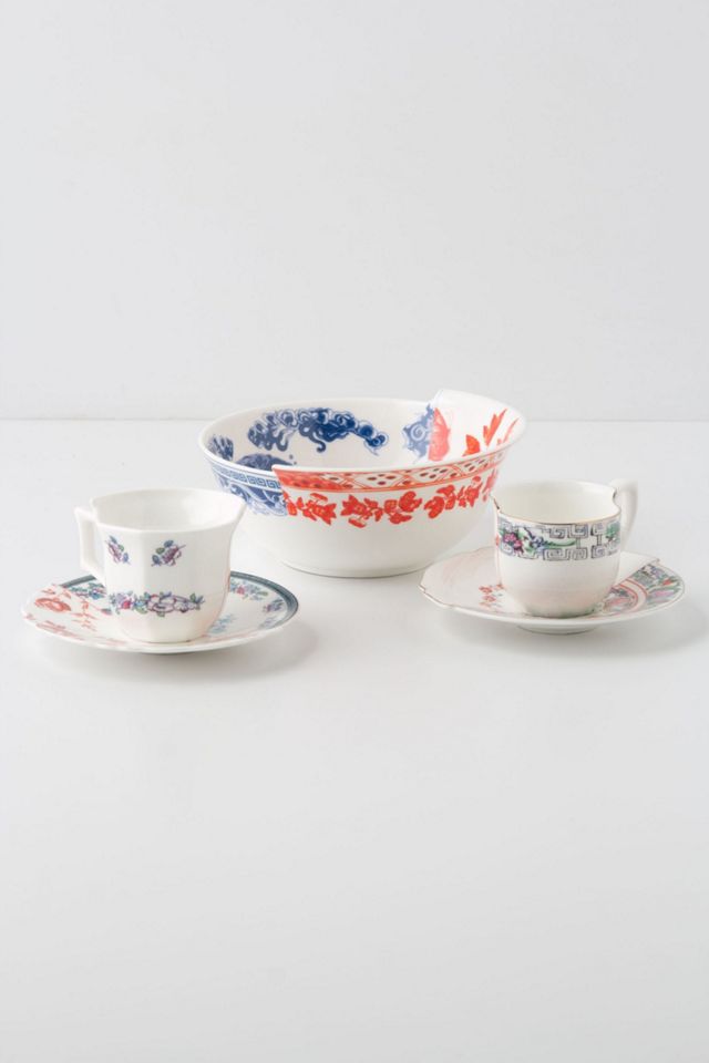 Unlikely Symmetry Floral Teacup & Saucer #2