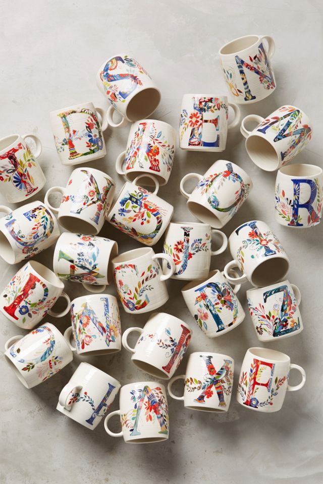 Petal Palette Monogram Mug #1