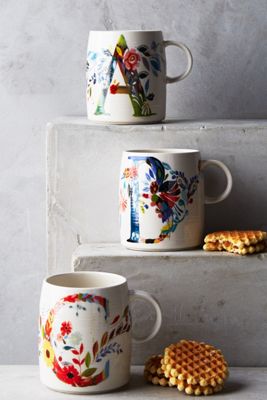 Petal Palette Monogram Mug