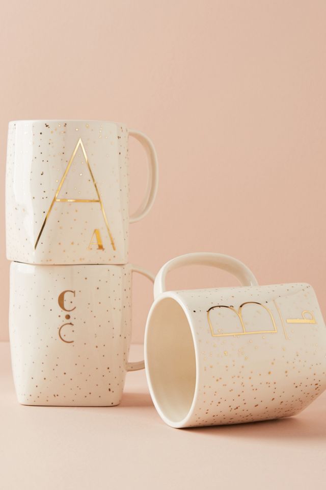 Gilded Shapes Monogram Mug #1