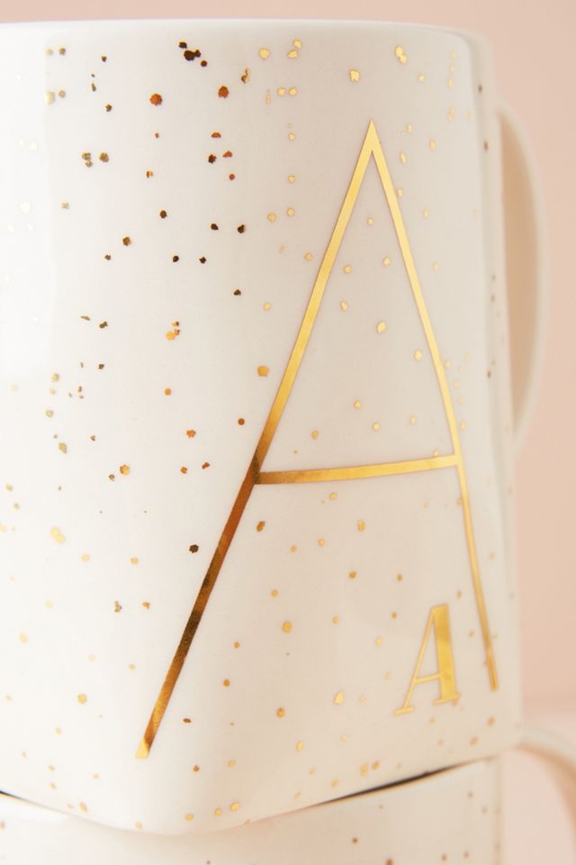 Gilded Shapes Monogram Mug #2