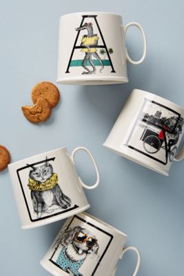 Florence Balducci Animal Alphabet Monogram Mug