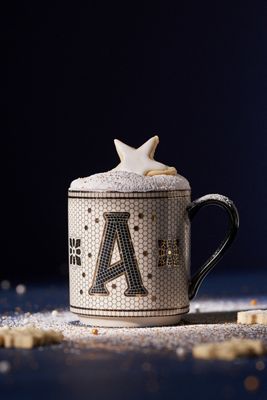 The Bistro Tile Stoneware Mug: Monogram Edition