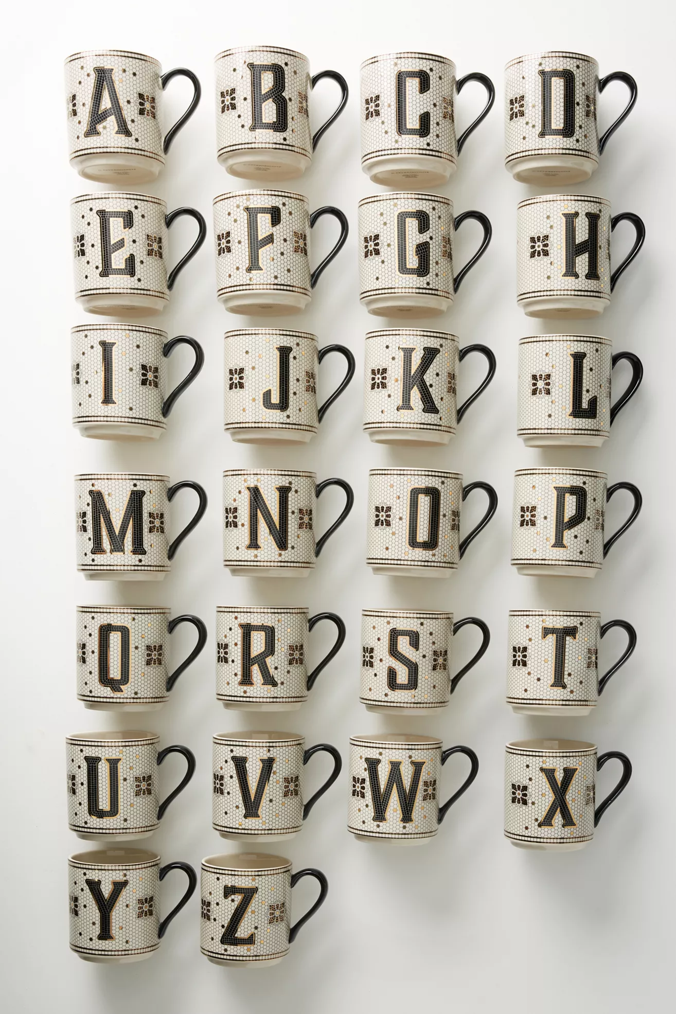 Bistro Tile Stoneware Mug: Monogram Edition - thumbnail 4