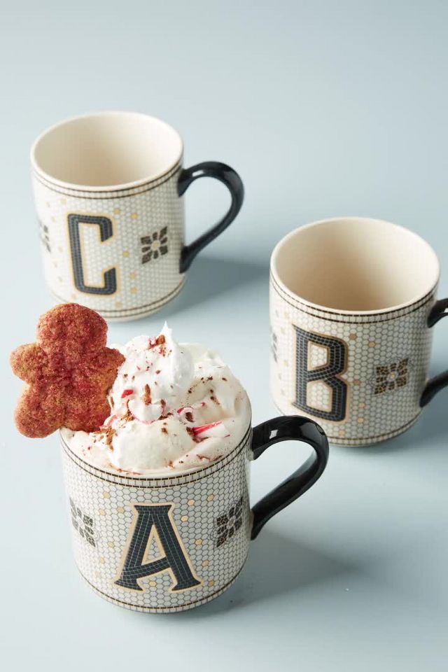 Bistro Tile Margot Monogram Mug