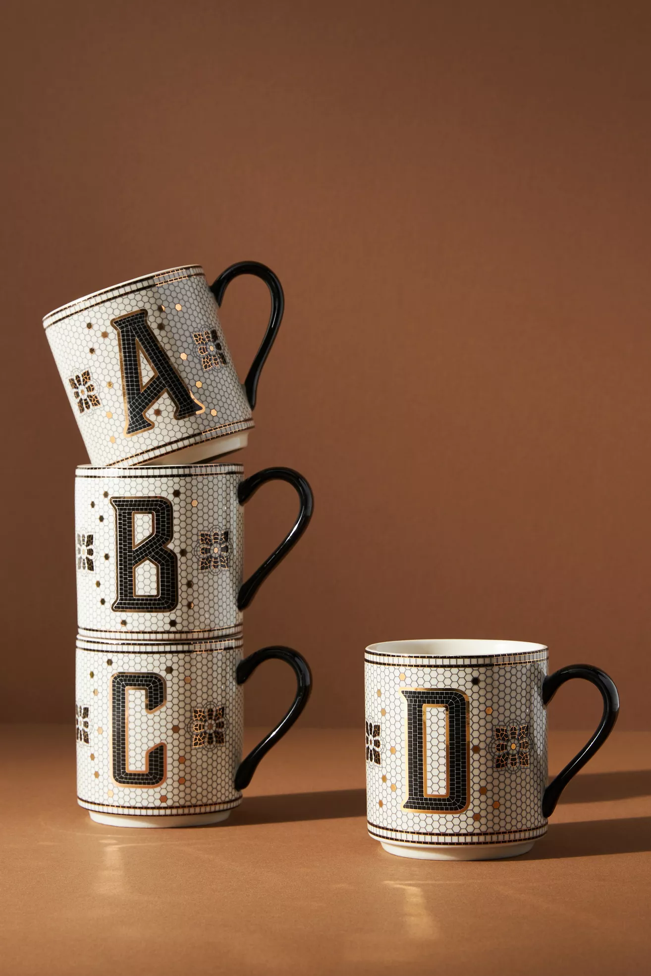 Bistro Tile Stoneware Mug: Monogram Edition - thumbnail 6