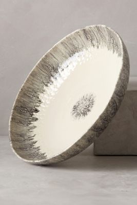 Marbled Ink Serving Bowl