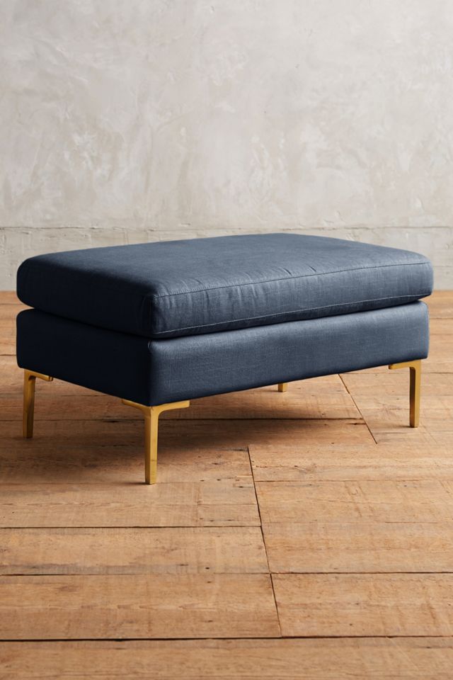 Belgian Linen Edlyn Ottoman