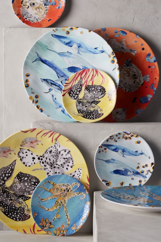 Under The Sea Melamine Canape Plate #2