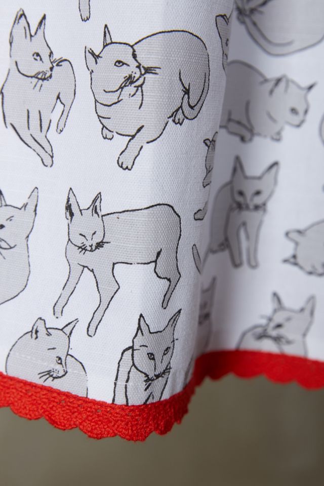 Cat Study Dishtowel #1