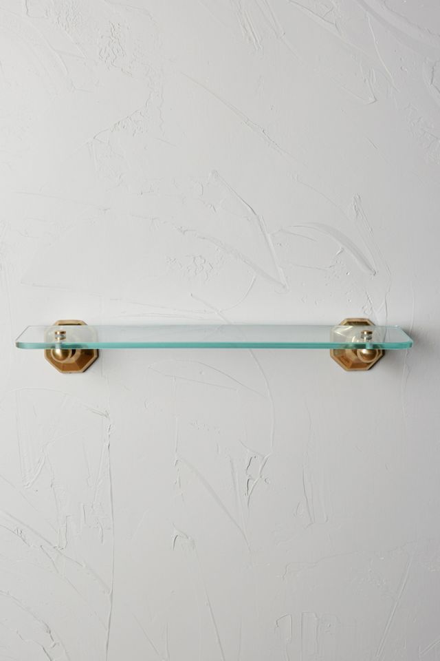 Brass Circlet Glass Shelf #1