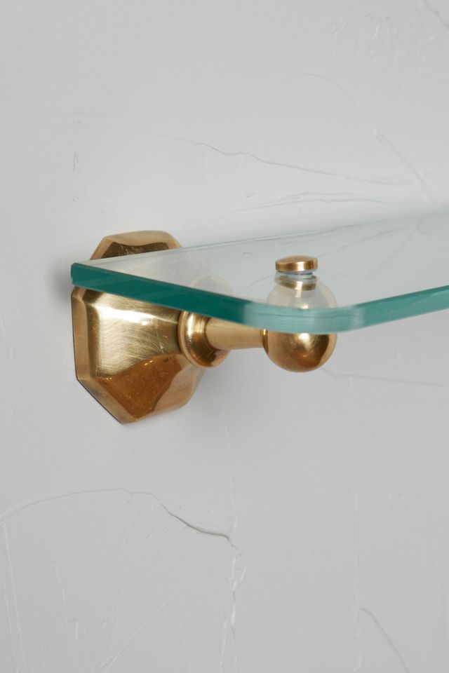 Brass Circlet Glass Shelf #2