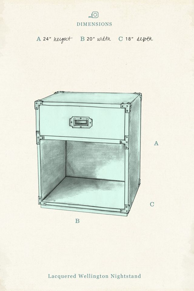 Lacquered Wellington Nightstand #8